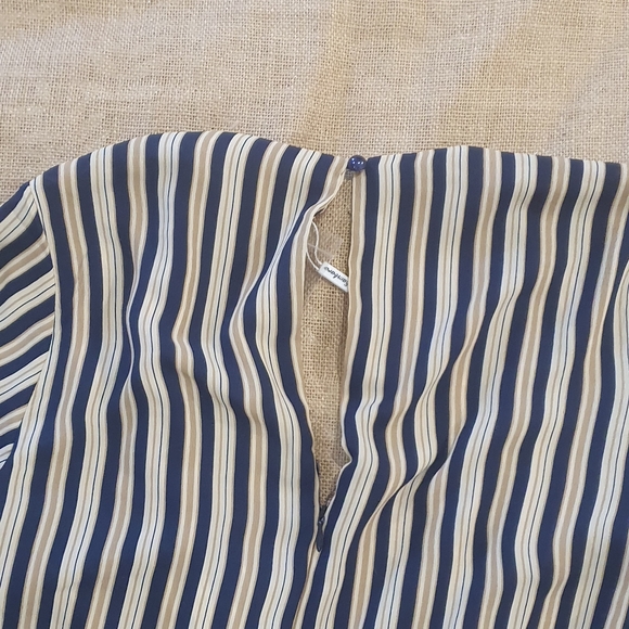 SIZE 10 SAMBARA NWT Navy and Cream Striped Top - Picture 4 of 6